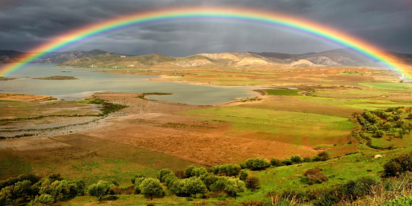 Terra Citrus farm landscape along the river Sebou